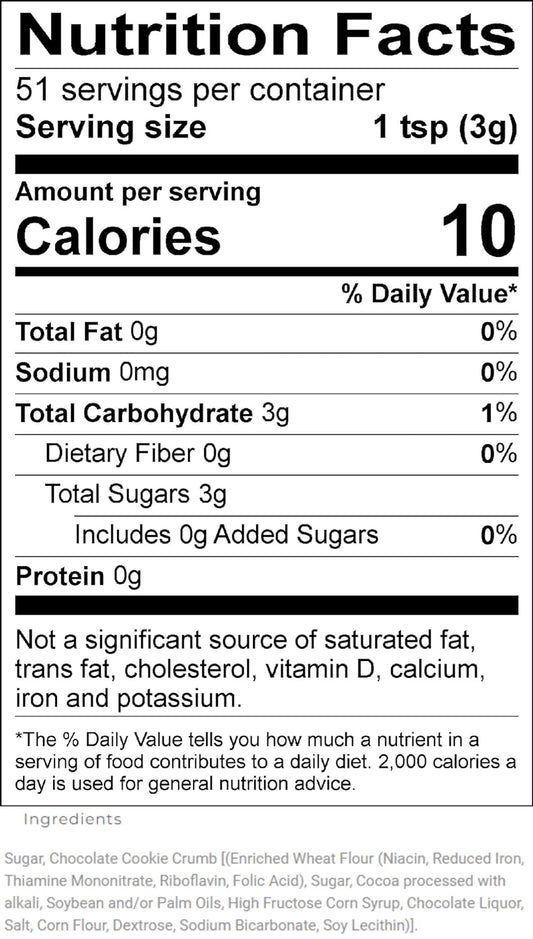 Upouria Cookies & Cream Shakeable Topping, 5.5 Ounce Jar