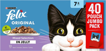 Felix Original Senior 7+ Variety Selection In Jelly Wet Cat Food 40X100G7613037023411