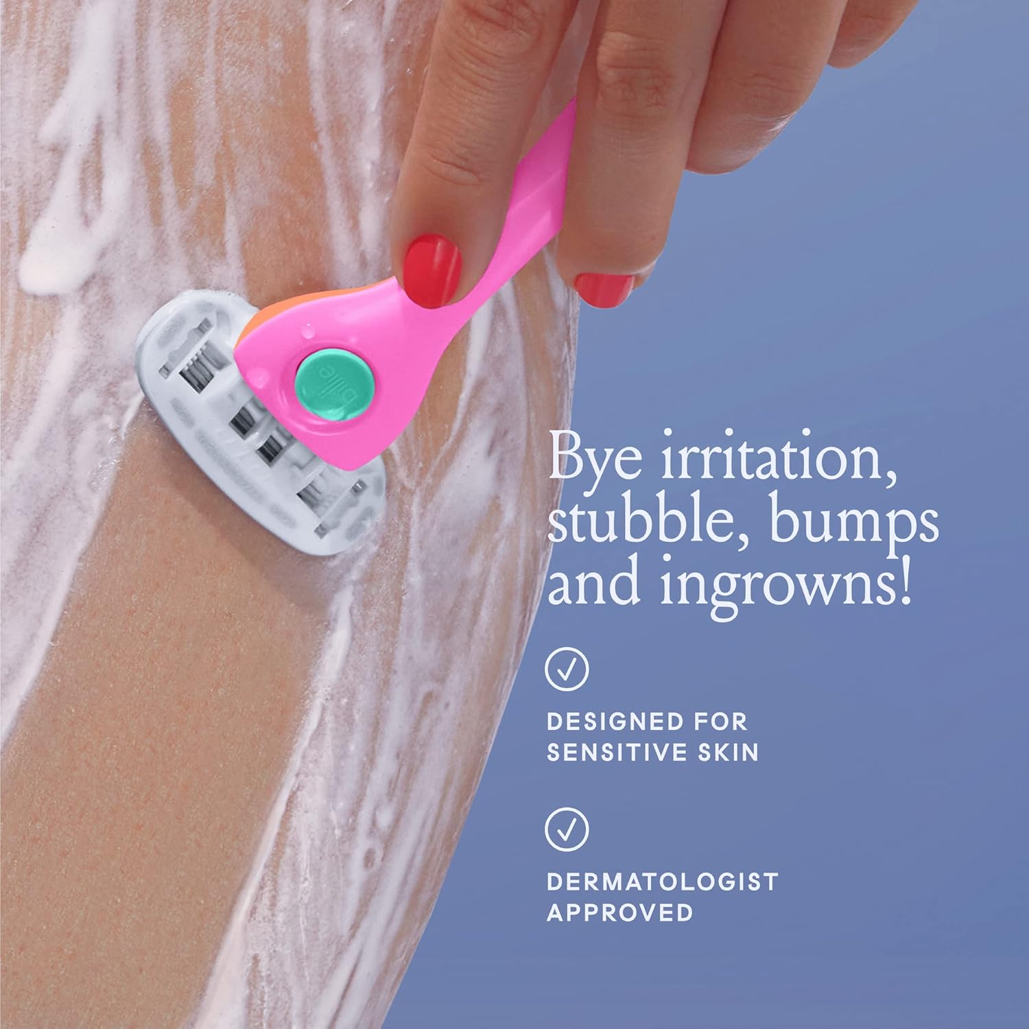 Billie Razors for Women Shave Kit – Women’s Razor + 4 x 5-Blade Razor Refills + Magnetic Holder – Malibu : Beauty & Personal Care