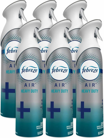 Febreze 96257Ct Air Refresher, Hvy Dty, Crisp Clean Scent, 8.8 Oz., 6/Ct, Mi