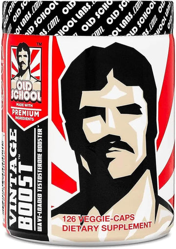 Vintage Boost  Testosterone Booster For Men With Natural Ingredients  Maca Root  Shilajit  Tribulus Terrestris  Boosts Vitality, Builds Muscle & Increases Muscle Hardness  126 Veggie Caps