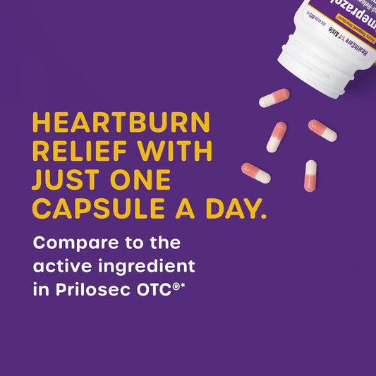 Healthcareaisle Omeprazole 20 Mg  14 Delayed-Release Capsules - Acid Reducer, Treats Frequent Heartburn