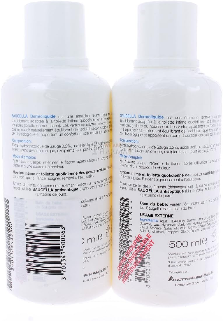 Saugella Dermoliquid 2 X 500Ml