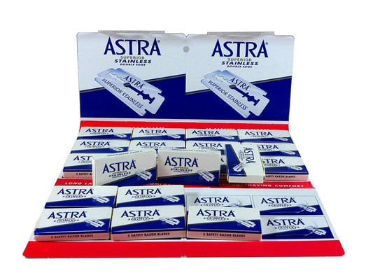 Astra Superior Stainless Double Edge Razor Blades (100 Blades)