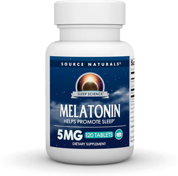 Source Naturals Melatonin, Helps Promote Sleep*, 5 Mg - 120 Tablets