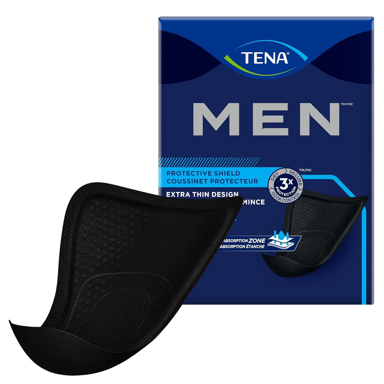 TENA Incontinence Guards for Men, Very Light Absorbency - 14 Count (Pack of 8)