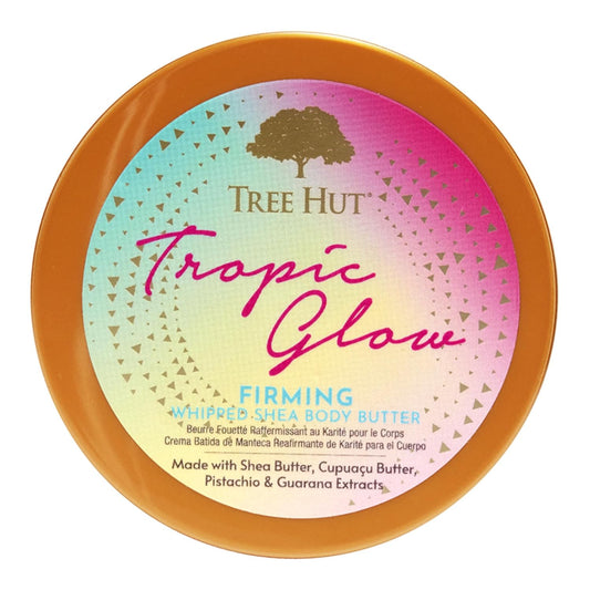 Tree Hut Tropic Glow Whipped Body Butter, Warm Scent With Almond, Golden Amber, And Australian Sandalwood, Long-Lasting Hydration For Soft, Glowing Skin, 8.4 Oz
