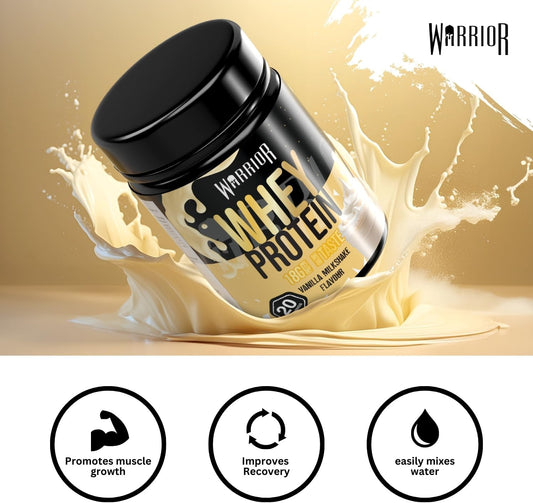 Warrior Whey Protein Powder + Creatine 500G - Sports Nutrition Shake For Muscle Growth, Performance, And Recovery - Enjoy Post Workout - Low Sugar - 20 Servings (Double Chocolate)