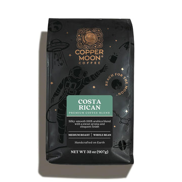Copper Moon Medium Roast Whole Bean Coffee, Costa Rican Blend, 2 Lb