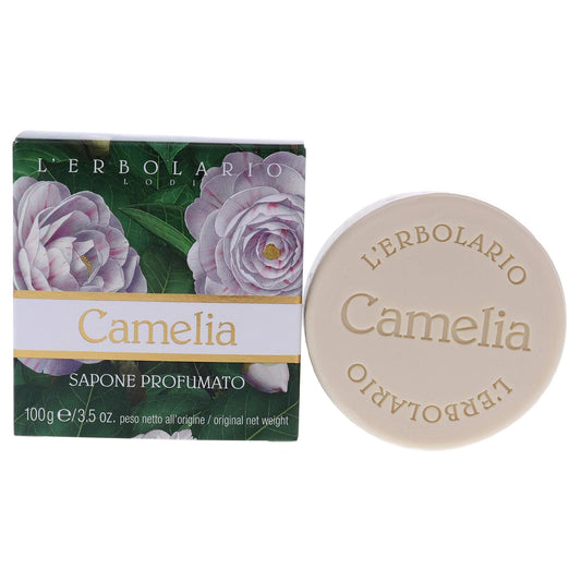 L'Erbolario Camellia Perfumed Soap - Enriched With All Natural Ingredients And Aromatic Fragrances - Cleanses And Moisturizes Skin - Long Lasting And Creates A Rich, Creamy Lather - 3.5 Oz : Beauty & Personal Care