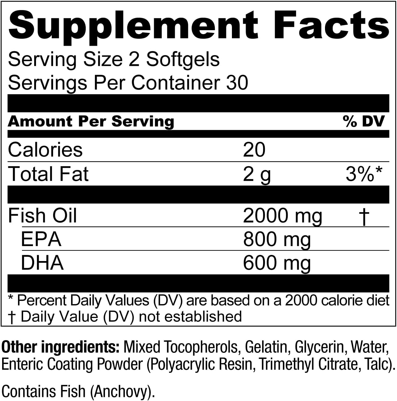 OmegaWell Omega 3 Fish Oil - 2000mg Capsules: Heart, Brain, & Joint Su