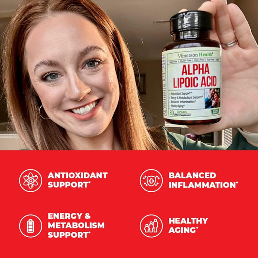 Alpha Lipoic Acid - Ala Nerve Support Supplement 650Mg For Inflammation, Energy, Metabolism, Antioxidant & Aging Support. High Potency Alpha-Lipoic Acid - Vegan, Non-Gmo. Made In The Usa. 60 Capsules
