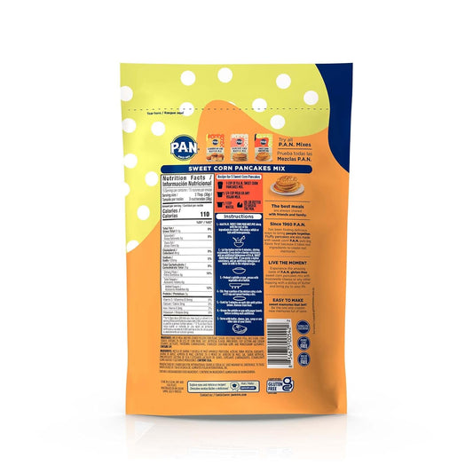P.A.N Sweet Corn Pancakes Mix โ Gluten Free Easy To Prepare 1 Lb (Pack Of 6)