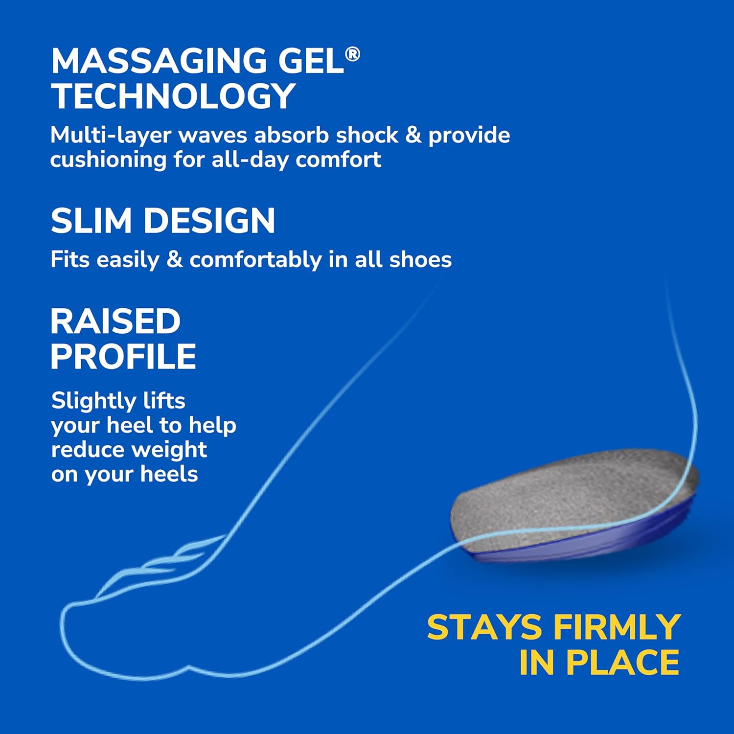 Dr. Scholl'S Heel Cushions With Massaging Gel Advanced // All-Day Shock Absorption And Cushioning To Relieve Heel Discomfort : Health & Household