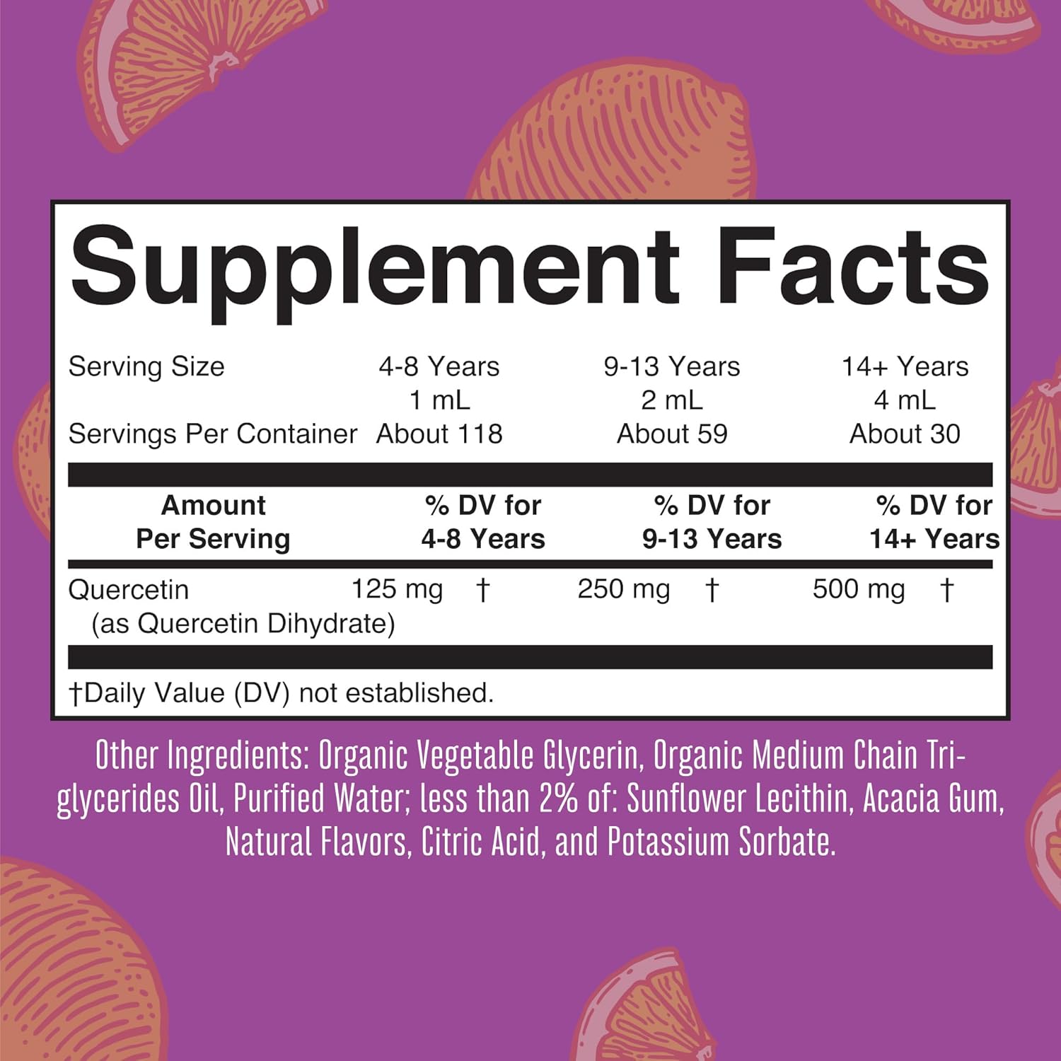 MaryRuth Organics Quercetin Liquid Drops | Sugar Free | Liquid Quercetin 500mg for Adults & Kids | Cardiovascular Health for Adults | Bioflavonoid | Vegan | Non-GMO | Gluten Free | 4 Fl Oz : Health & Household