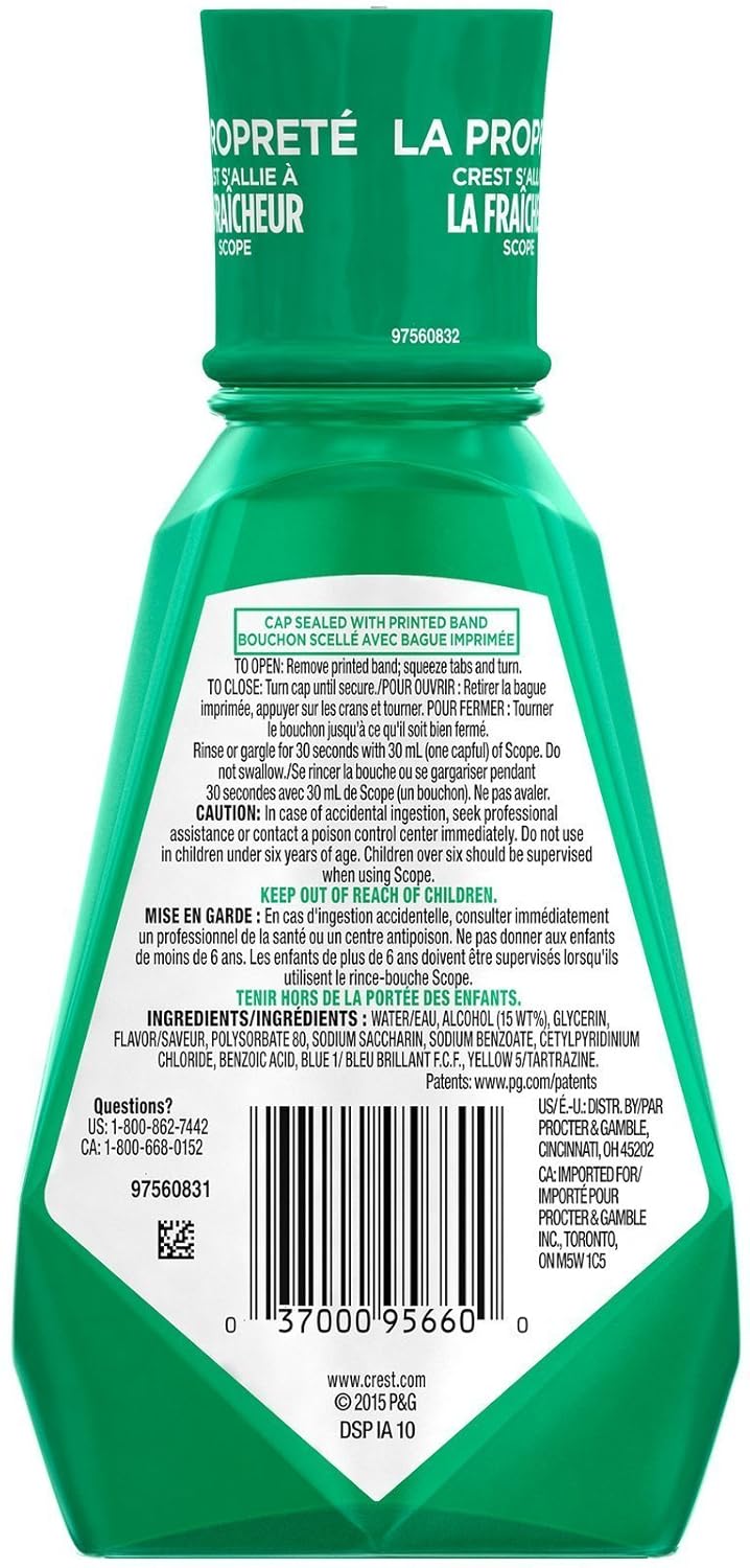 Crest Classic Mouthwash Original Formula, 250 Ml : Health & Household