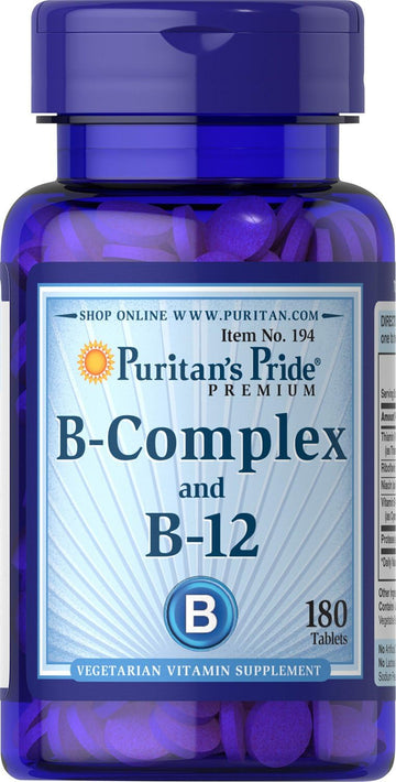 Puritan'S Pride Vitamin B-Complex And Vitamin B-12, 180 Count
