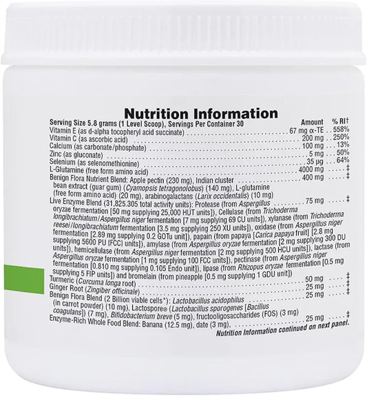 Naturesplus Gi Natural Drink Powder - 6.14 Ounce, Vegetarian Powder - Dietary Supplement For Total Digestive Wellness - Probiotics, Prebiotics, Enzymes - Gluten-Free - 30 Servings