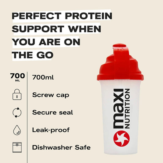 Maxinutrition Original Shaker 700Ml- Screw Top With A Secure Seal For Protein Shakes And Weight Loss Supplements - Dishwasher Safe Sports Supplements Shaker