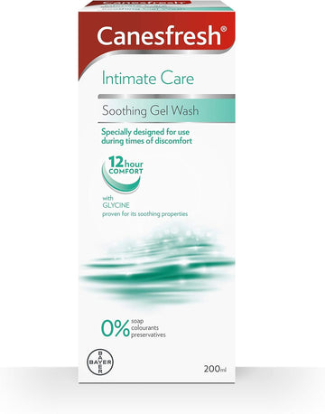 Canesfresh Soothing Gel Wash | 12Hr Comfort & Fresh Feeling | Dermatologically & Gynaecologist Tested | With Glycine Known For Its Soothing Properties - 200 Ml