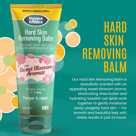 Dermatonics Hard Skin Removing Balm | Suitable For Diabetics | With Sweet Blossom Aromas | Contains Moisturising Shea Butter And Hydrating Swedish Oat Lipid | 125 Ml