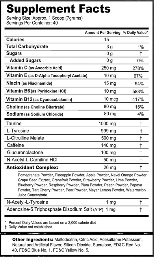 G Fuel Venom Elite Energy Powder, 9.9 oz (40 Servings)