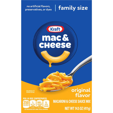 Kraft Original Macaroni & Cheese Dinner Family Size (14.5 Oz Box)