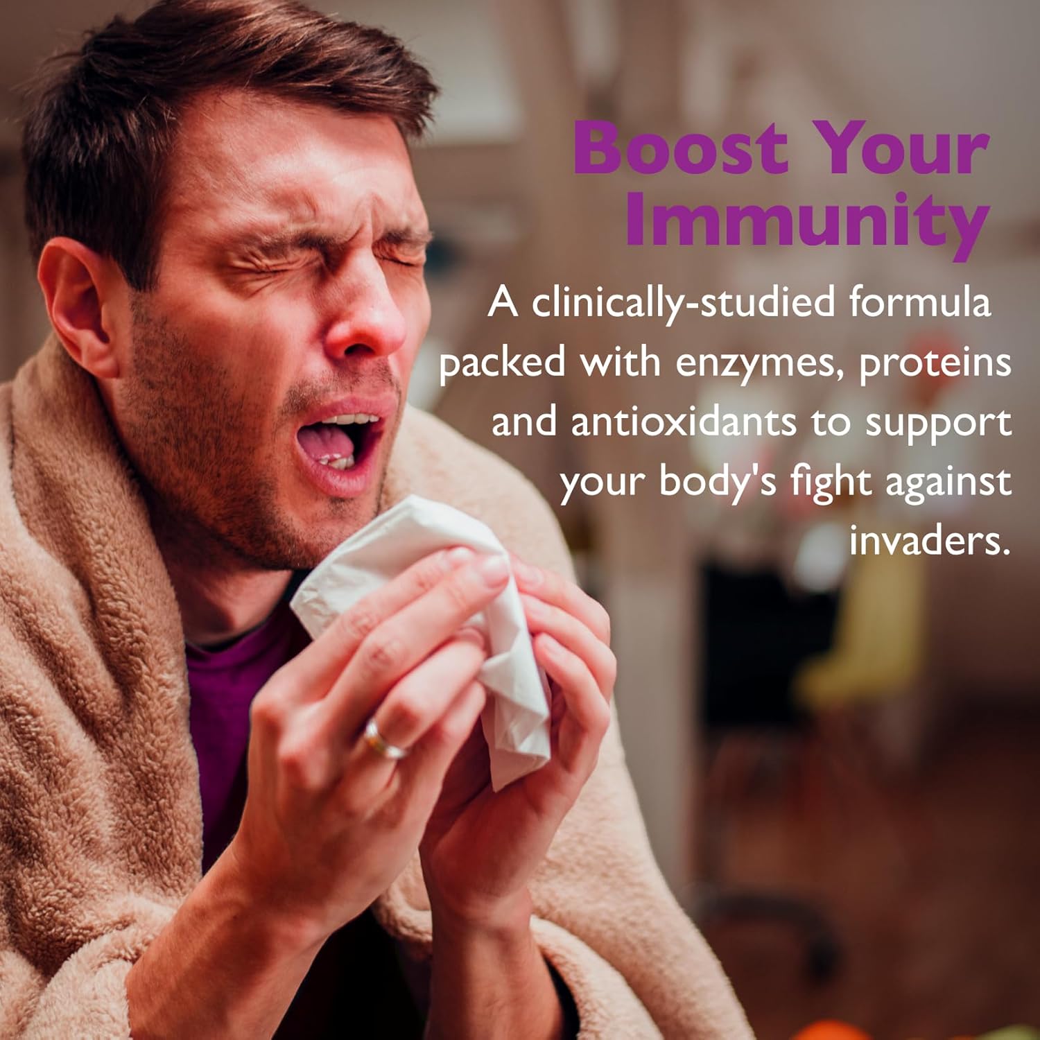 Immunoseb 60 Vegetarian Capsules - Immune Health β Systemic Enzymes : Health & Household
