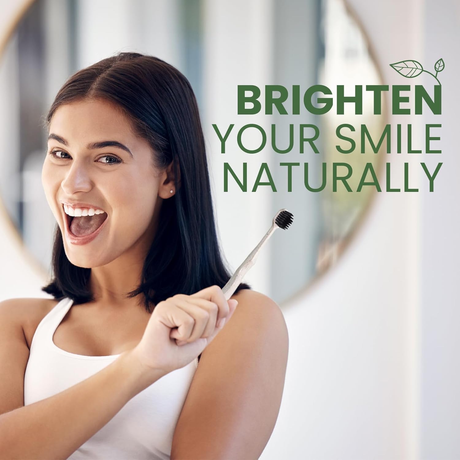 Pursonic Wide Brush Head Charcoal Toothbrush With Eco-Friendly Cedarwood Handle, 6-Pack : Health & Household