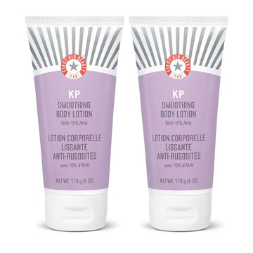 First Aid Beauty Kp Smoothing Body Lotion Double Pack – Chemically Exfoliates And Moisturizes With 10% Lactic Acid (Aha), Urea, Colloidal Oatmeal And Ceramides – Two 6 Oz Tubes