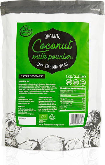 Organic Coconut Milk Powder 250G - Dairy-Free & Gluten-Free - Pure - Vegan - 65% Coconut Oil - Powdered Coconut Milk - High In Lauric Acid