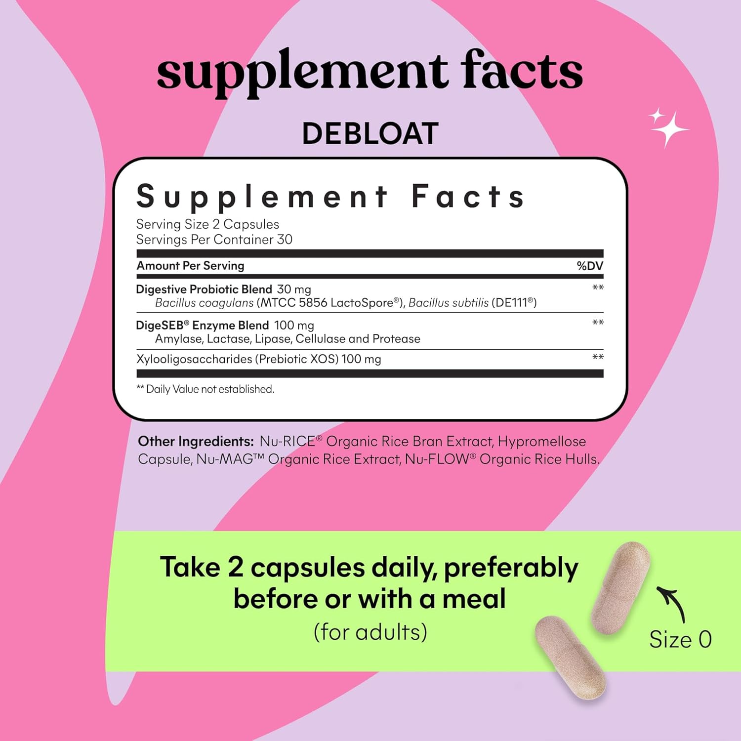 Lemme Purr & Debloat Capsule Bundle - Vaginal Health Supplement For Women, Debloat Capsules For Bloating & Gas Relief, Probiotics & Prebiotics - Gluten Free, Non-Gmo - 60 Ct. Each