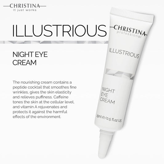 -Christina- Illustrious Night Eye Cream With Retinol And Vitamin C | Under Eye Cream Revitalizes, Brightens, Nourishes The Skin | Night Cream For All Skin Types 15Ml