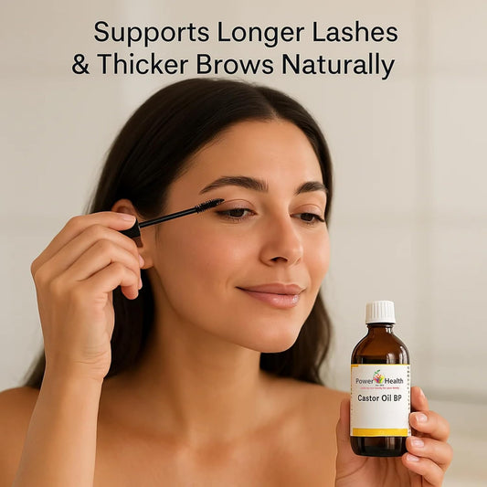 Cold Pressed Castor Oil By Power Health | 250Ml 100% Pure Castor Oil In Glass Bottle For Dry Skin | Food Grade - Cold Pressed Suitable For Vegetarians And Vegans