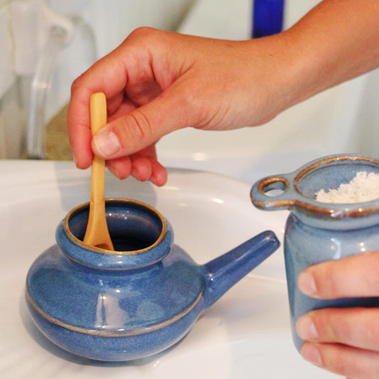 Sinus Care Kit: Complete Nasal Relief System With Ceramic Neti Pot, Essential Oil (5 Ml), Mineral Salt Rinse (2 Oz) - Ideal For Daily Nasal Cleansing, Congestion Relief & Sinus Health (Jade)