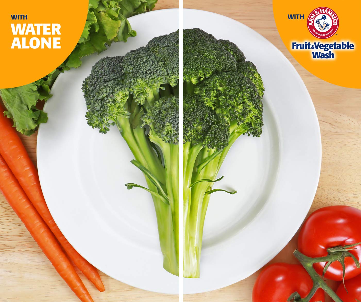 Arm & Hammer Fruit & Vegetable Wash, Produce Wash, Produce Cleaner, Pack of 3, 16 oz. Bottles, 1 Trigger (Packaging May Vary) : Health & Household