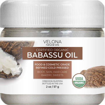 velona Babassu Oil USDA Certified Organic - 2 oz | 100% Pure and Natural Carrier Oil | Refined, Cold Pressed | Face, Hair, Body & Skin Care and Cooking | Use Today - Enjoy Results