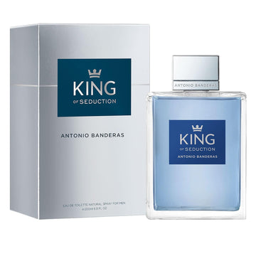 Banderas Antonio Perfumes - King Of Seduction - Eau De Toilette Spray For Men - Long Lasting - Masculine, Intense And Energetic Fragrance - Bergamot, Apple And Amber Notes - 6.8 Fl Oz