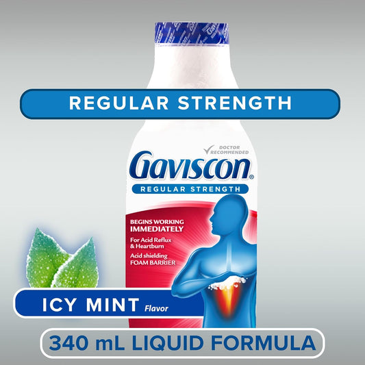(Cn) Gaviscon Soothing Liquid Icy Mint, Gaviscon Liquide Apaisant Menthe Glacee