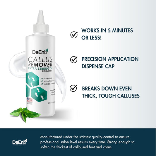 Deenti Six Pack Bundle, Bundle Includes 2 Bottles Of Mint Scented Callus Remover, 6 Pumice Stones For Feet, And 8 Pairs Of Gloves, Salon Grade Foot Care, Home Manicure And Pedicure Kit