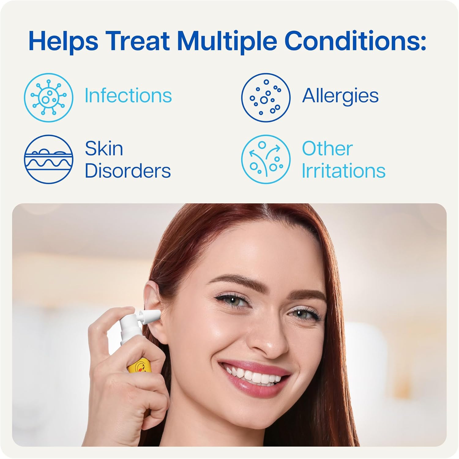 Naveh Pharma® Itchy Ears Remedy Ear Cleaning And Itch Relief | Treats All Causes Of Ear Itchiness | Jet Spray For Eczema Treatment & Clogged Ear Relief | Ear Wax Removal & Ear Drops Wash (0.5 Fl Oz) : Health & Household