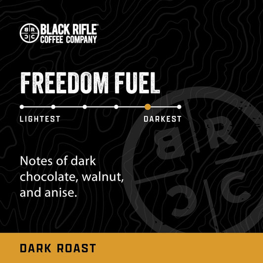 Black Rifle Coffee Company Freedom Fuel (Dark Roast Coffee Pods) Single Serve Pods, Dark And Bold Flavor, Helps Supports Veterans And First Responders, 12 Count