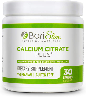 Bariatric Calcium Citrate Plus Powder - Formulated For Patients After Weight Loss Surgery - Maximum Support For Bone Function And Health - Easy Digestion And Absorption | 600 Mg (30 Servings)