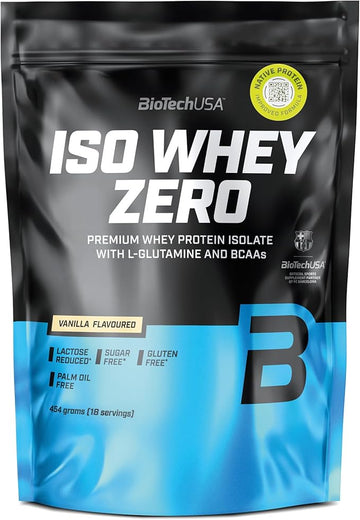 Biotechusa Hydro Whey Zero | Gluten-Free, Sugar-Free, Fat-Free | 80% Protein Content | Fast-Absorbing |Whey Protein Complex, 454 G, Vanilla