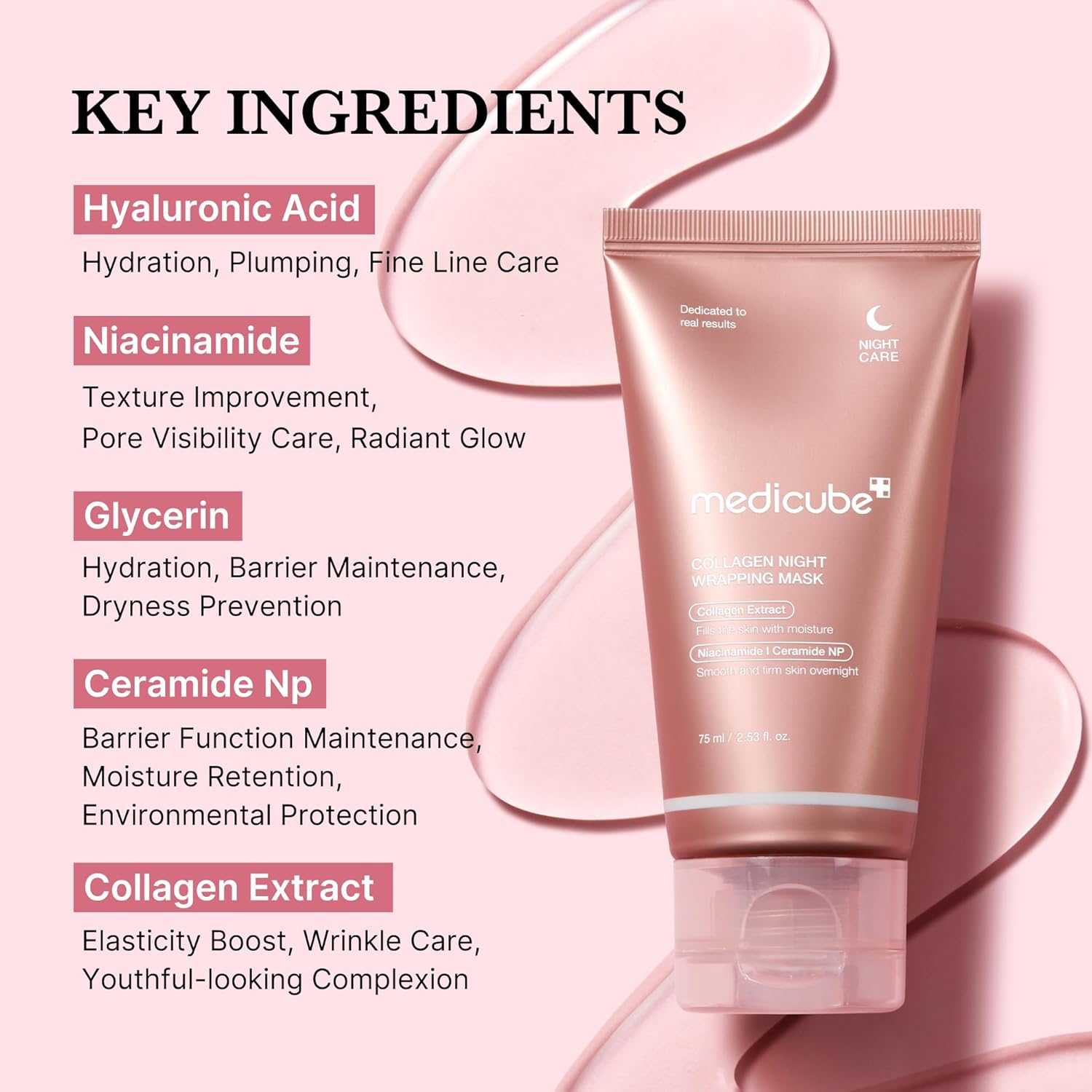 Medicube Collagen Night Wrapping Peel Off Facial Mask With Jelly Brush : Beauty & Personal Care