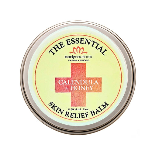 Calendula And Honey Skin Relief Balm – Natural Soothing Salve For Chapped Skin, Rashes, Chafing, And Insect Bites – Non-Gmo, Wheat Free, Travel-Friendly 2 Oz Jar