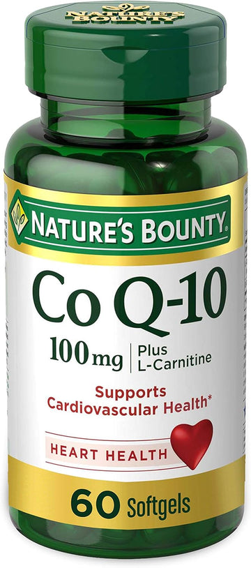 Nature'S Bounty Coq10, Dietary Supplement, Supports Heart Health, 100Mg Plus L-Carnitine, 60 Softgels