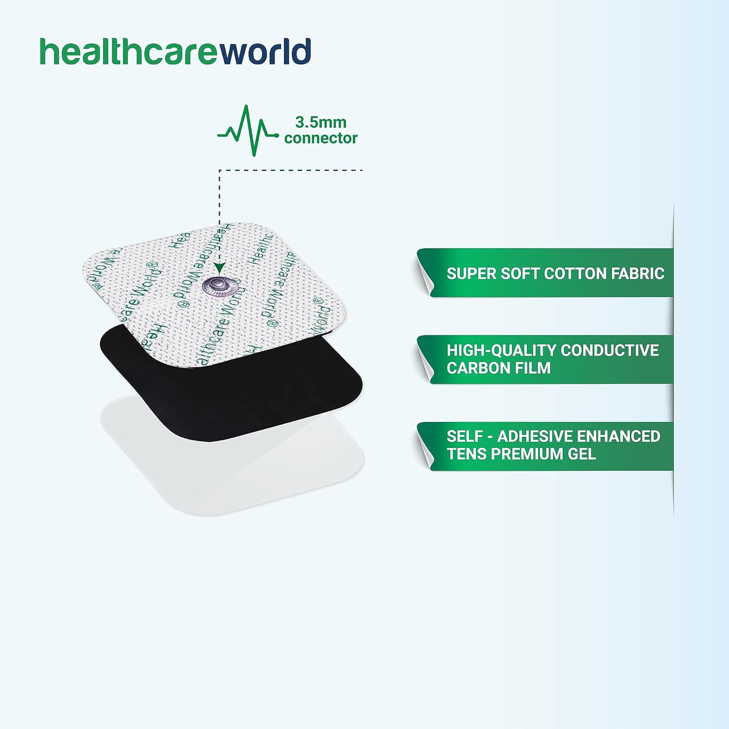 Tens EMS Electrode Pads with 3.5mm Stud for Tens Machines Suitable for Beurer Sanitas and Many More Devices by Healthcare World β Pack of 12 : Amazon.co.uk: Health & Personal Care