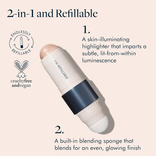 Trestique Highlight Stick, Illuminator Makeup For Face, Highlighter Makeup Stick, Face Highlighter Bronzer - Refillable