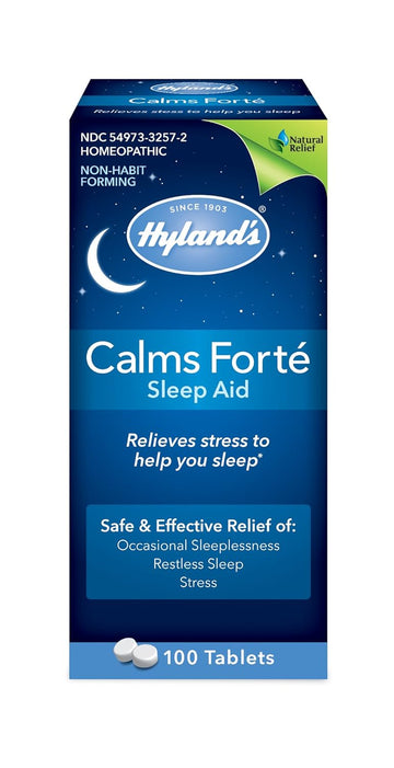 Hyland'S Naturals Calms Forte Sleep Aid Tablets, Multi, Unflavored, 100 Count